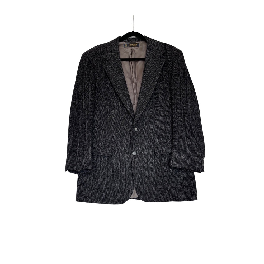 Vintage Brooks Brothers Tweed Wool Herringbone Blazer Sport Coat Mens 42R USA